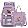 2Pcs/set Anime One Piece Large Capacity Handbag for Teenager Student Children Girl Boy Back To School Washable Versatile Crossbody Shoulder Bag