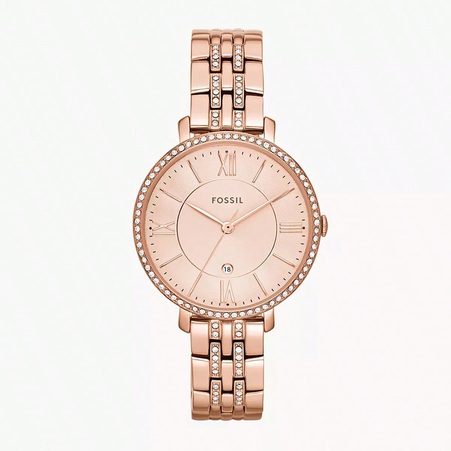 Fossil Women's Rose Gold Jacqueline Quartz Stainless Steel Three-Hand Watch