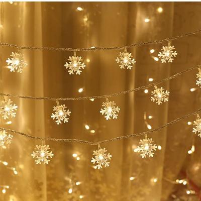 LED Snowflake Fairy String Lights for Christmas Decorations