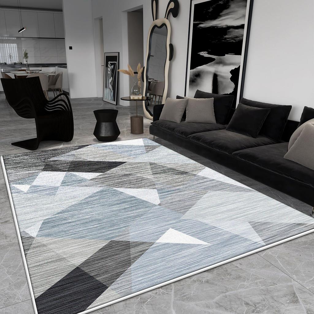Gray Simple Large Carpet for Living Room Decoration Home 140x200 Washable Non-slip Rug Kitchen Balcony Fluffy Floor Mats Gift IG