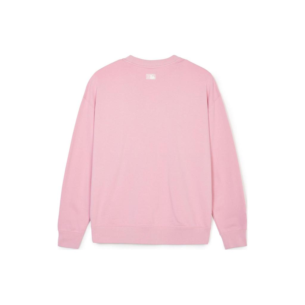 MLB Los Angeles Dodgers SS24 Small Embroidered Letter Crewneck Long Sleeve Sweatshirt Unisex sweatshirt Pink 3AMTB1141-07PKM
