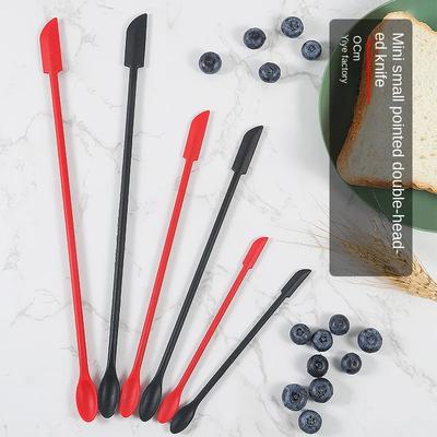 Spatula Cosmetics Digging Spoon Mini Silicone Double-headed Small Sharp Scraper Butter Jam Scraping Spoon 3-piece Set Scraping