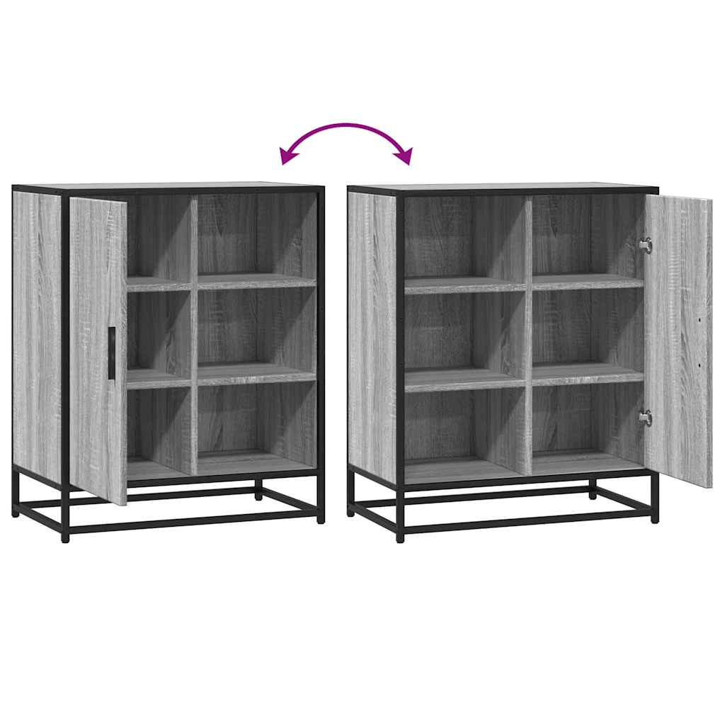 Sideboard Gray Sonoma 62 X 35 X 76 Cm Particleboard