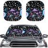 Mushroom Car Windshield Sunshade Daisy Flower Dragonfly Butterfly Mushroom Auto Front Sun Shades Foldable Sunlight Protection Visor Universal Vehicle