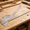 Edelstahl-Winkelmesser 180 Grad Zweiarmlineal Verstellbarer Winkelmesser Holzbearbeitungswinkelmesser Handwerker Winkelmesswerkzeug