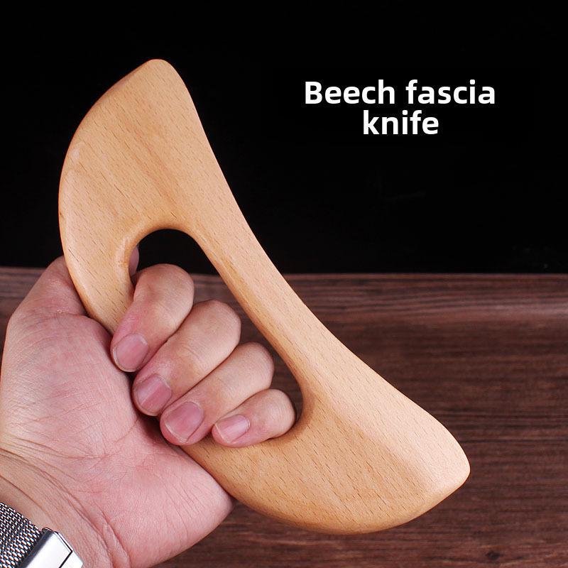 

Скребок для массажа всего тела из бука и инструмент для расслабления мышц Moon-shaped fascia knife