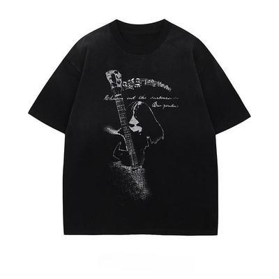 Pánské a dámské bavlněné tričko Tee Casuai s krátkým rukávem s kulatým výstřihem Top Módní Streetwear Podzimní košile Grafická trička