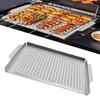 Grilling Tray Stainless Steel Grill Pan Perforated Design Food-Grade Material Efficient Heat Distribution Easy Cleanup
