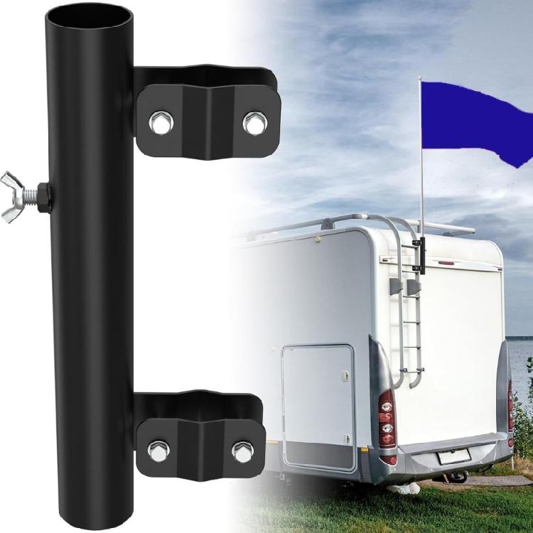 Flagpole Holder Fit Most RVs Ladder Campers Flag Holder for Travel Trailer Heavy Duty Flag Mount with Screws
