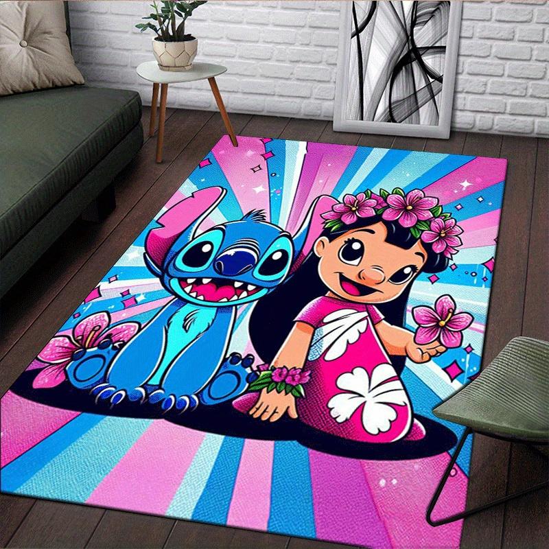 1pc Stitch Pattern Area Rug Soft Flannel Floor Mat for Living Room,Office,Bedroom and Carpet,Sofa Coffee Table Floor Mat