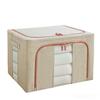 Clothes and Quilt Storage Box - Foldable Cotton & Linen Wardrobe Organizer