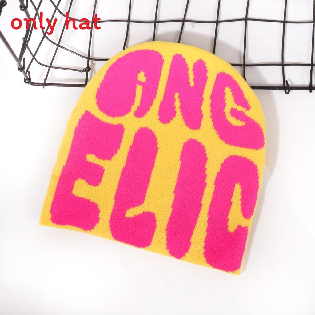 Letter Pattern Fashion Women Casual Warm Knitted Hat For Autumn And Winter