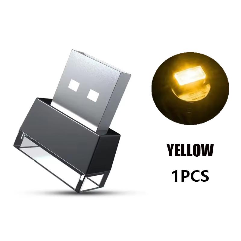 

Мини USB LED Лампочка для автомобиля Автомобильный внутренний атмосферный свет Портативное аварийное освещение Декоративная лампа LED Неоновая лампа, 1 штука