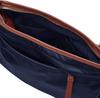 Nylon x Cow Leather Travel Thin Gusset Pochette Navy [Isaac] Y92-01-01