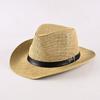 Summer New Western Cowboy Hat Men's Beach Play Top Hat Straw Hat Breathable Cool Hat Sun Hat