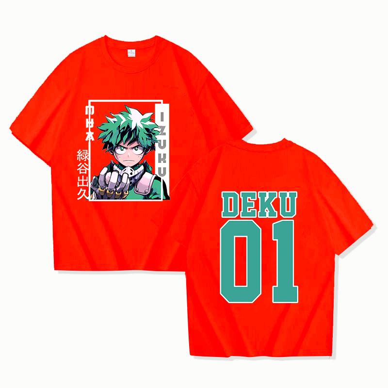 Hot Deku Funny Summer T-Shirt Harajuku Anime Print Fashion Short Sleeve Summer Casual T-Shirt Tops