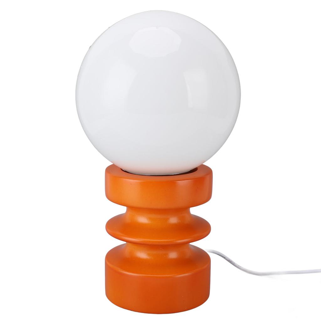 Retro Stolná lampa Dekoratívne sklenené tienidlo Drevená základňa USB Malé nočné svetlo na nočný stolík do spálne