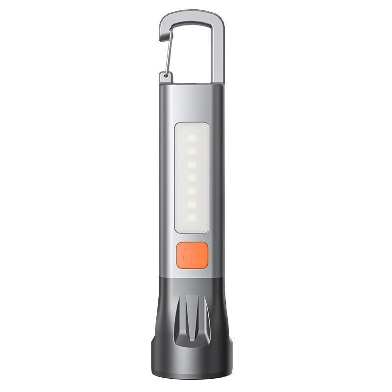 High-intensity flashlight, long-range outdoor long-lasting flashlight, portable mini zoom light, side light warning