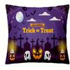 Spooky Halloween Trick Or Treat Pillow Covers For Haunted Home Decor Sofa Cushion Cover Holiday Party Decoration Gift