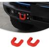 Linskip for Capable Steel Bumper Tow Hook Covers Fit for 2021-2026 Ford Bronco Accessories, Tow Hook Rubber Sleeve Protectors for Bronco Exterior