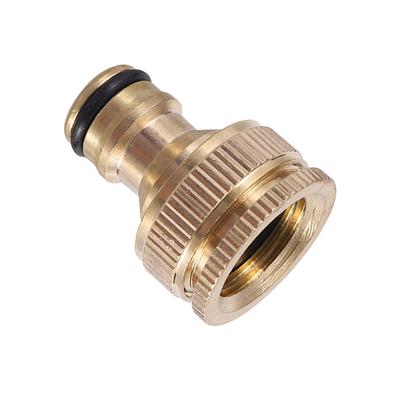 Adaptador estándar de grifo de latón para lavadora, pistola de agua, accesorios de conexión rápida, unión de boquilla roscada de 1/2" y 3/4" para riego de jardín