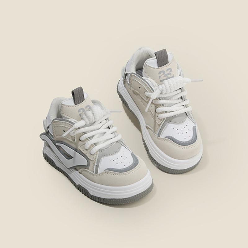 

Дитяче спортивне взуття, весняно-осінні повсякденні кеди для хлопчиків, білі кросівки на високій підошві для дівчаток, дитячі туфлі-хлібці на м якій підошві 26 білий