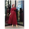 Silbrig-schwarzes Hijab-Abendkleid mit Taillengürtel