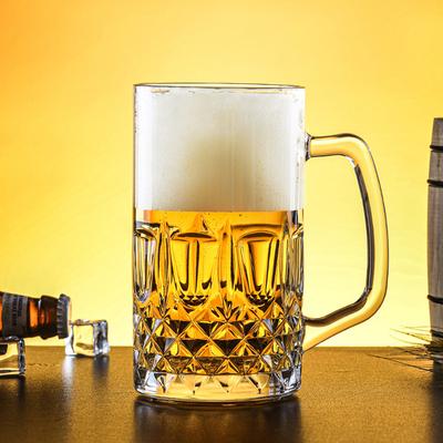 1000ml Velkokapacitní nápoje Klasické sklo Sklenice na řemeslné pivo Vhodné pro bar Žáruvzdorný čajový hrnek s uchem