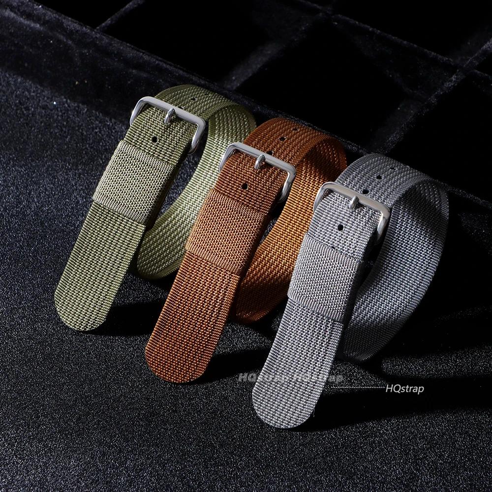 20mm 22mm New Ribbed Nylon Watchband Nylon Watch Strap Watchband Accessories for Military Watch Band Bracelets for Seiko