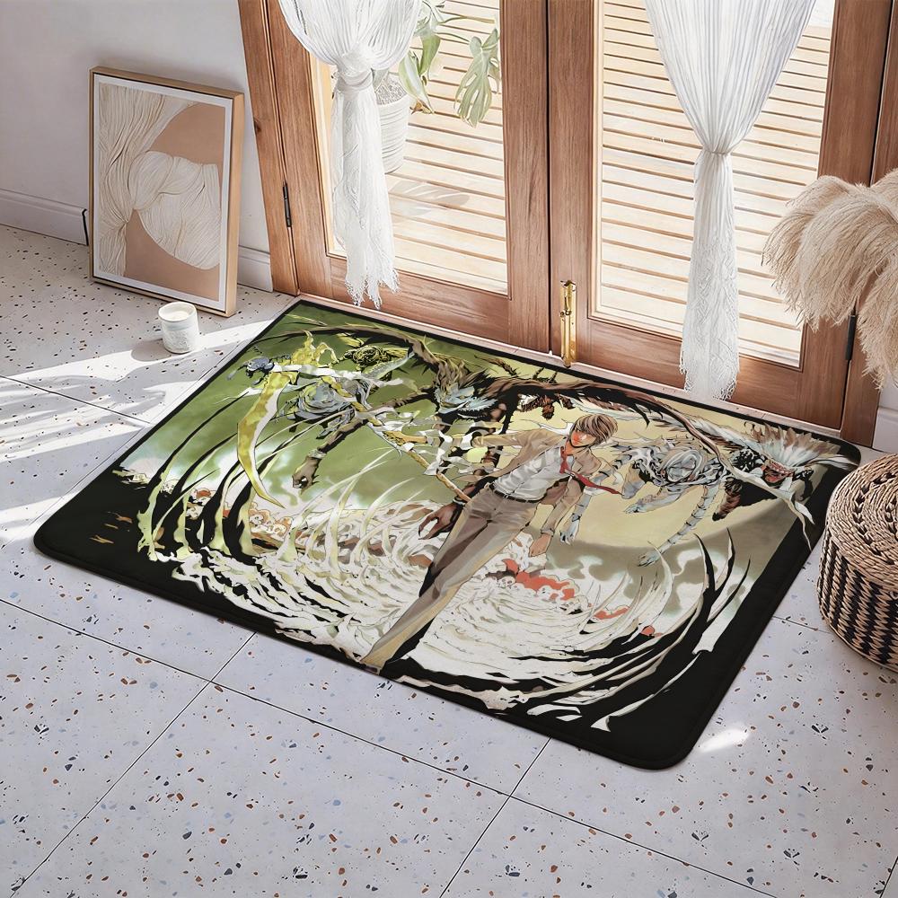 Hot Anime D Death N Note Floor Mat Eco  Flannel Doormat Non Slip Odorless Indoor Floor Rug Soft Short Plush Home Mat