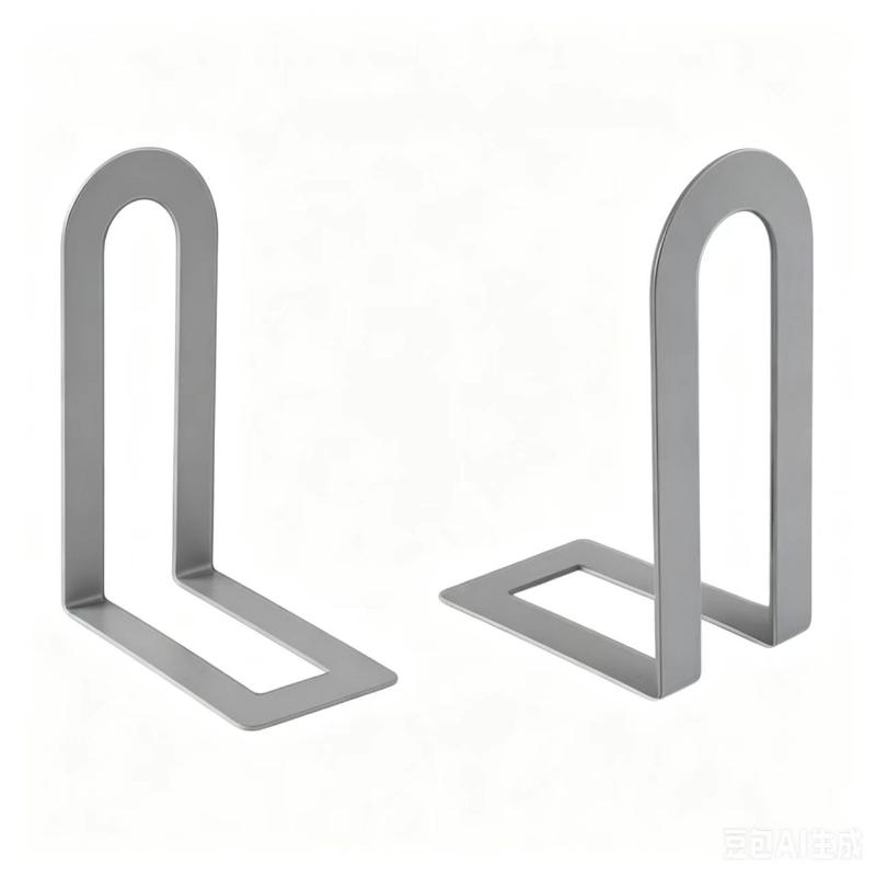 Elegant L-shaped Iron Bookends 1 Pair Rust-resistant for Long-lasting Use in Home Office