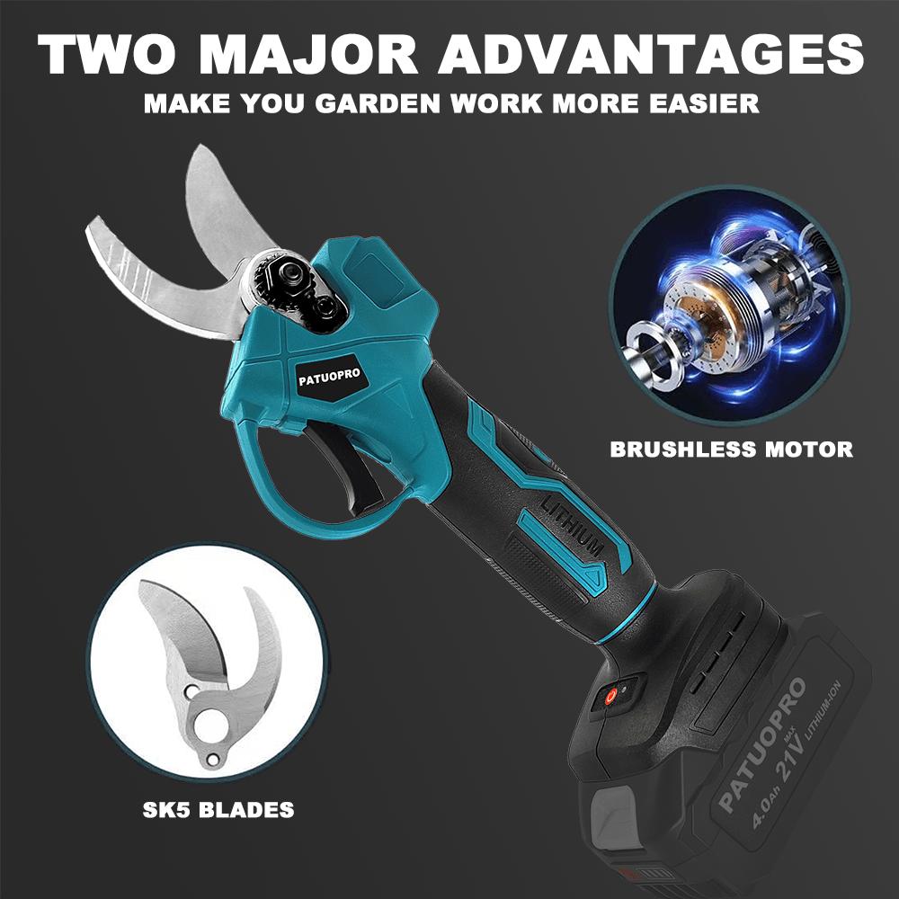 30MM Cordless Brushless Electric Pruning Shear Tree Bonsai Pruner Branches Cutter Power Tool For Makita 18V Battery(No Battery)