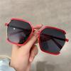 Retro Black Large Frame Sunglasses Woman Square Round Face Skinny-Face Sun Glasses Driving Uv400 Sunglasses  Eyewear