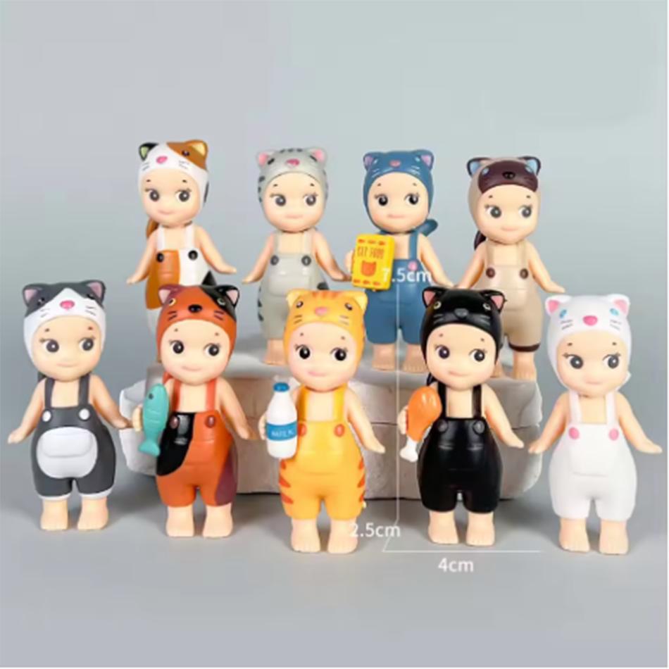 New Hipper Angel Cat Life Series Blind Box Computer Mobile Phone Decoration Ornaments Kawaii Mini Figure Anime Model