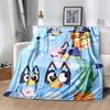 Bluey Friends Adventure Blanket Comfortable Perfect for Chair Seaside Sofa Four Seasons Universal Digital Print Ideal Gift For Birthday Valentine'S Da