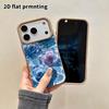 Phone Case: 2D Flat Lambskin Suitable for iPhone 18, 17, 16, 15, 14, 13 Pro Film Protective Case, Light Blue Water Surface, Christmas and Halloween Gi