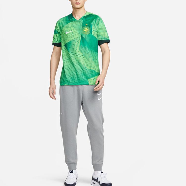 Nike Dri-Fit Patterned Quick-Dry Soccer Jersey Men Tops Bright-Green FN0546-308