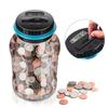 Elektronisk sparegris Counter Coin Digital LCD telle mynt Penge spareboks Krukke Mynter Oppbevaringsboks for USD EURO Pengegaver