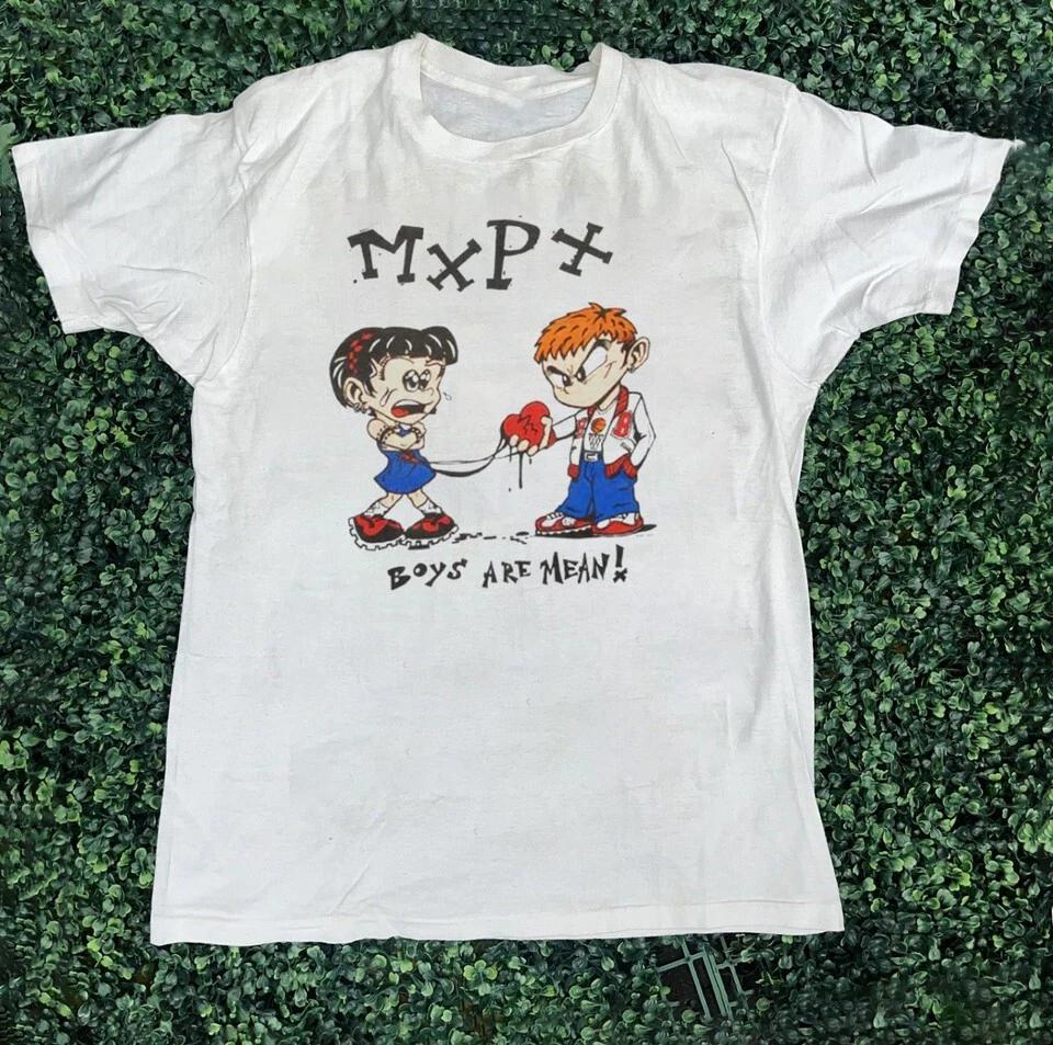 MXPX Band Album Boys Are Mean White Adult Tee Cotton Shirt UU801 4XL