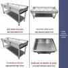 Stainless Steel Braised Meat Sorting Table with Drain Rack