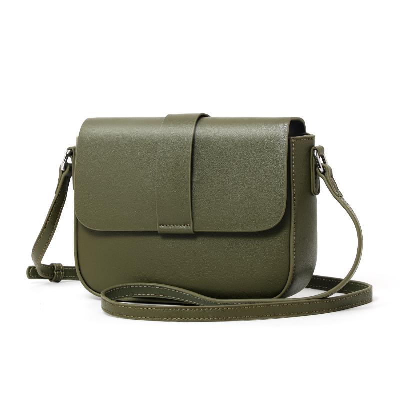 Genuine leather women's crossbody bag soft cowhide shoulder bag stylish and simple square bag