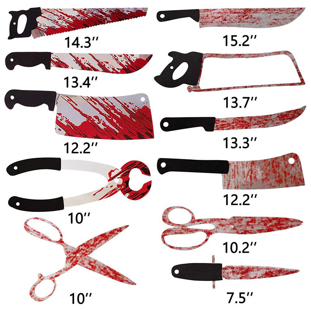 3ks/sada Halloweenská simulace Krvavé nástroje Části těla Girlanda Banner Halloweenská rekvizita Strašidelný