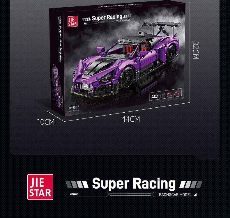 Advanced Mechanical Remote Control Supercar Model - 14+ Educational Building Block Toy