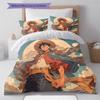 Cartoon Pattern Bedding Quilt Set Quilt Cover Pillowcase Home Decoration Birthday Gift (1 * Duvet Cover + 2 * Pillowcase, Without Core)