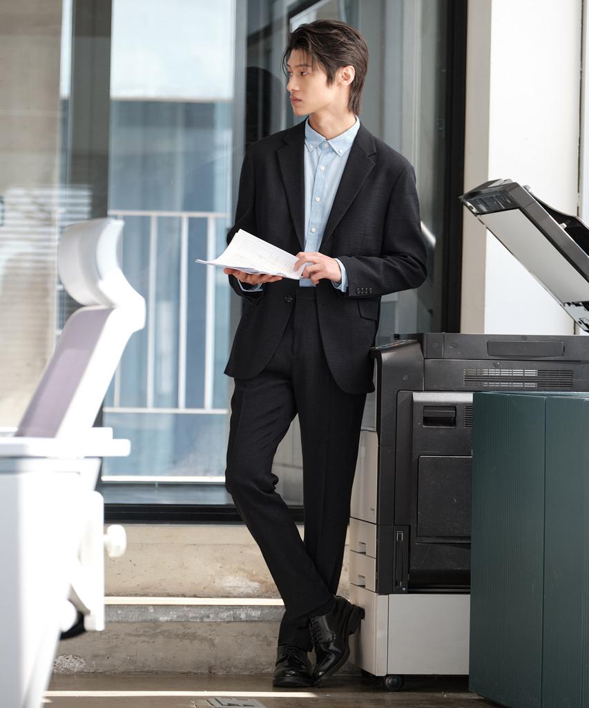 STCO Two-Tone Texture Lightweight Summer Slacks_Navy (Relaxed Fit)_Sepwb05Tsn