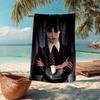 Ultra-Soft Beach Towel with Wednesday Theme,Ideal for Pool - Camping, Diving - Perfect Travel Essential, Vibrant Beach Towel.