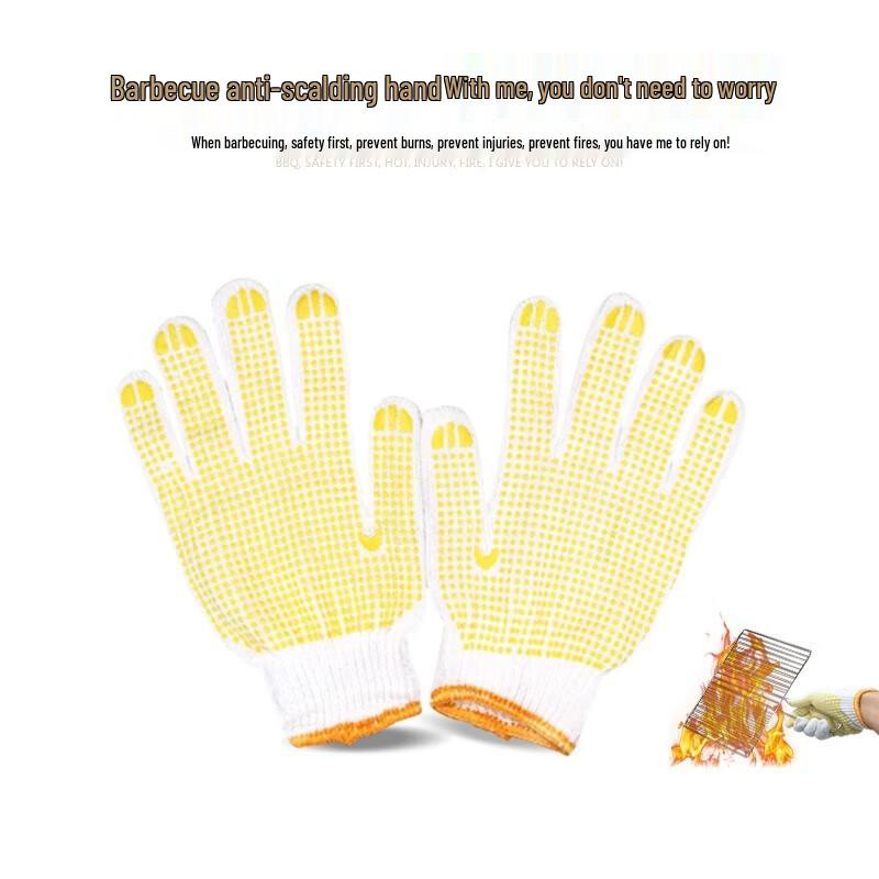ZISIZ Dotted Disposable Heat Resistant Gloves, 10-Pack
