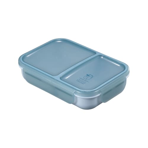 CB Japan Rice Boy Bento Box, 700ml, Antibacterial, Blue, Secure with 4-Point Locking, Double Sealing to Prevent Leaks, DSK
