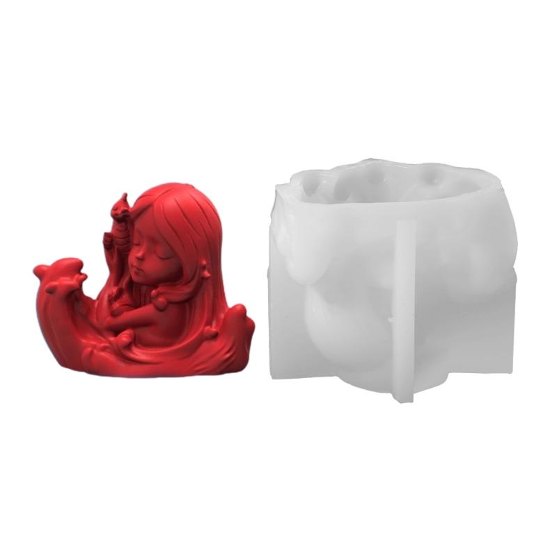 

3D Ocean Girl Candle Silicone Mold for Candle Making,Aromatherapys Candle Resin Mould Ornaments Epoxy Resin Casting Mold
