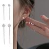 PONYKISS  Sterling Silver Knot Screw Buckle Puncture 25MM Drop Earrings for Women Fine  Minimalist Accessories